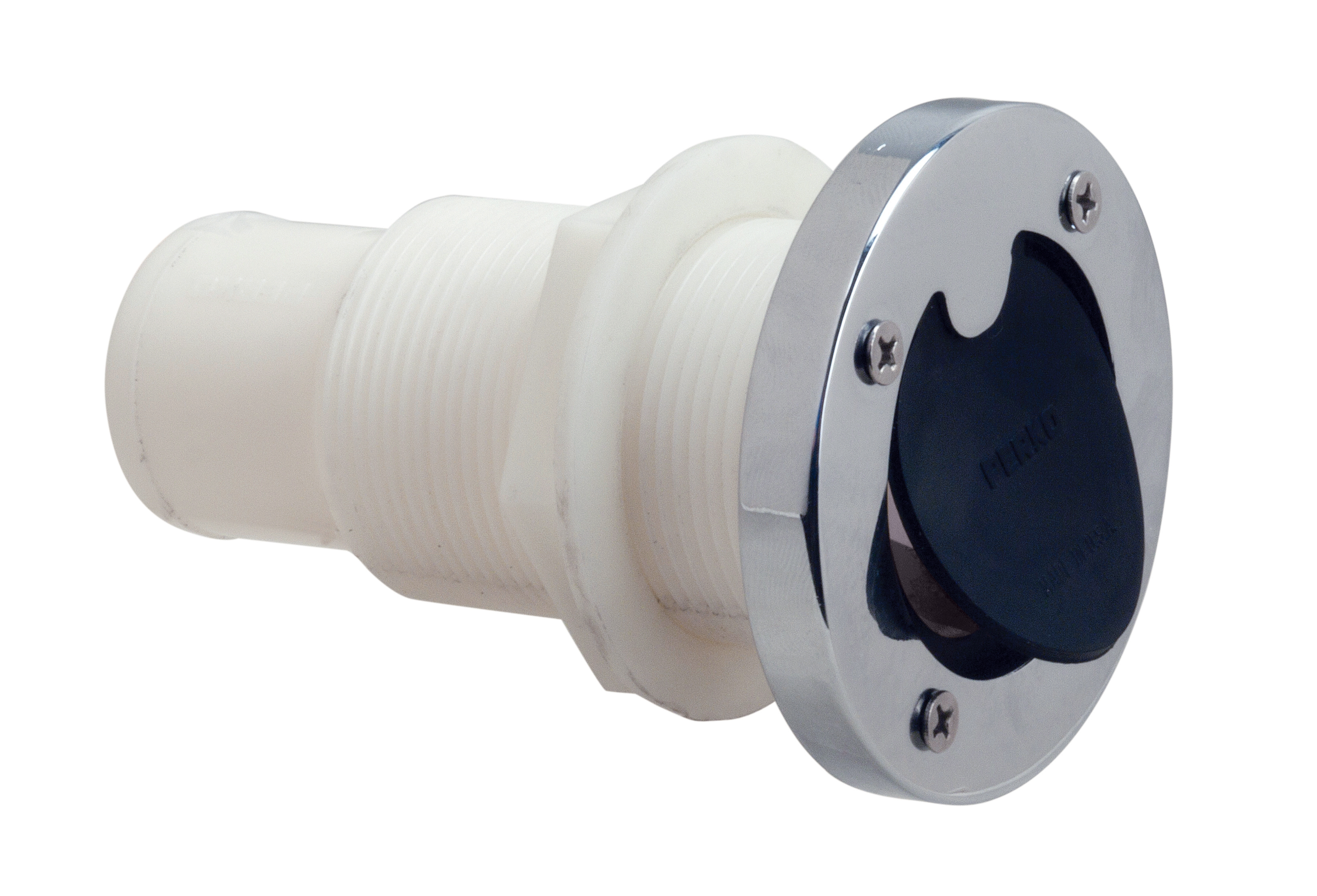 Perko 0343DP Scupper Réglable Travers-Coque 1-11/32" – Évacuation Eau Blanche Avec Clapet Souple – Bateau & Marine