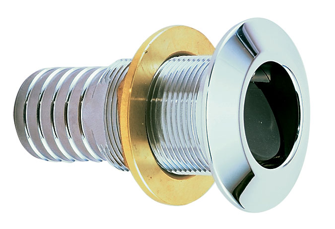 thumbnail image 2 of Perko 0343DP Adjustable Thru-Hull Scupper – Fits Hull Thickness 2” To 4-3/4”, 1-11/32” ID, White Polymer With Black Flapper 2 of 12