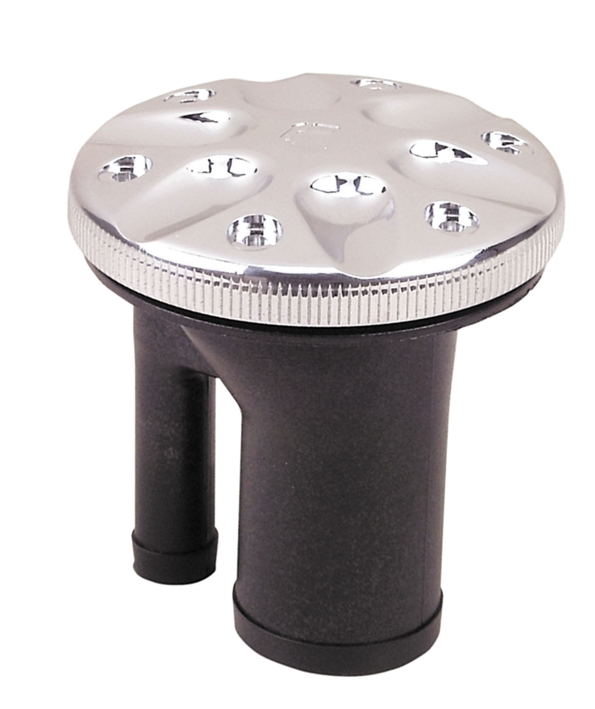 Perko 1318DPGBLK Black Angled Marine Fuel Fill - Vented With Flip Top Cap