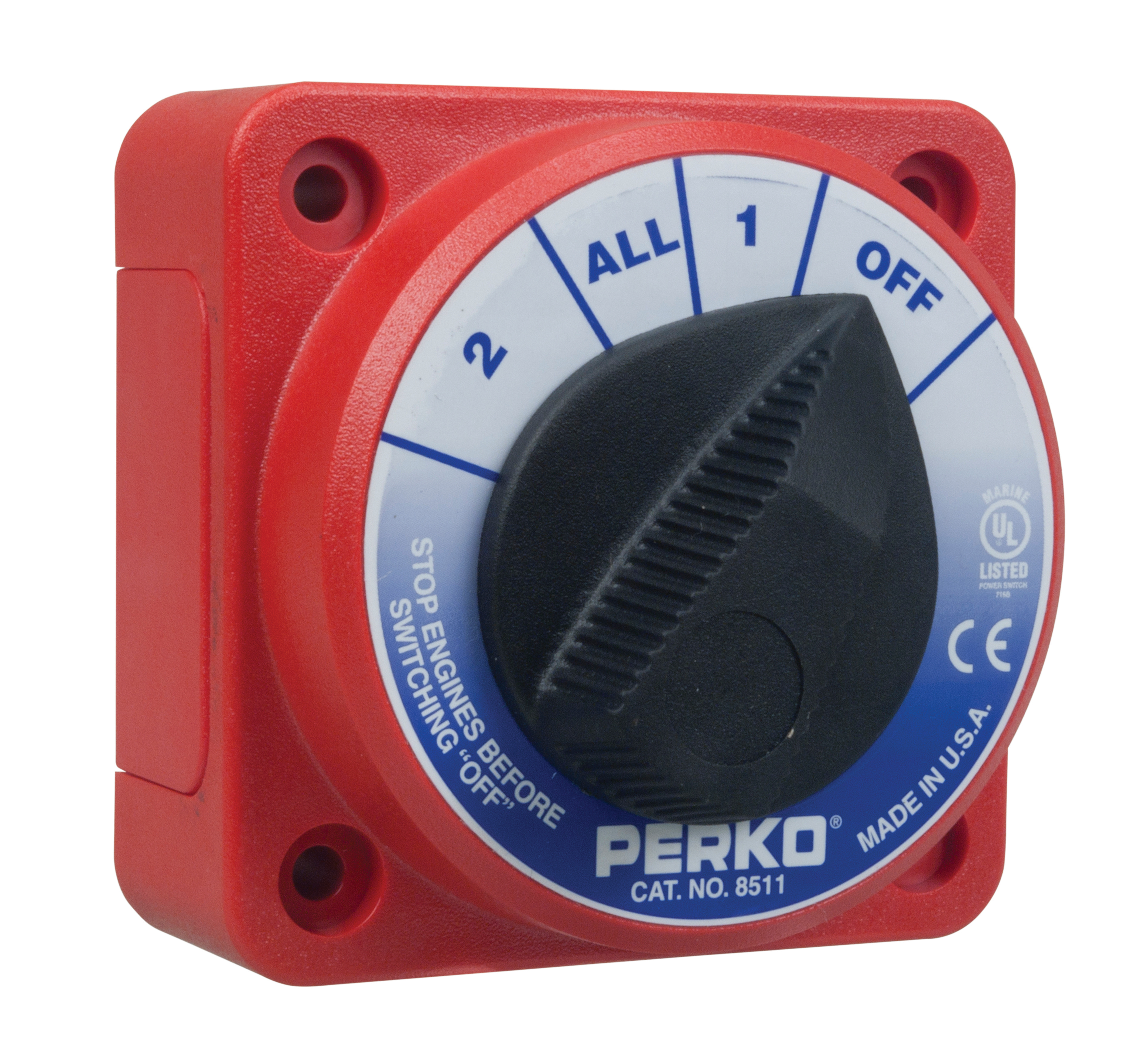 PERKO COMPACT MEDIUM DUTY BATTERY SELECTOR W/ KEY 