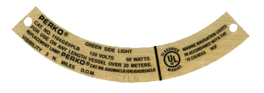 Perko 904DPSTS Stainless Steel Bi Color Navigation Light 4.5"X2.125" 